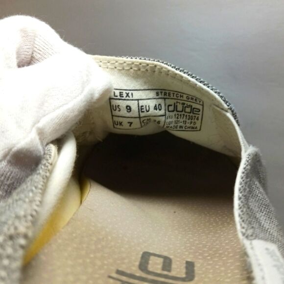 Hey Dude Chan Stretch Grey Lightweight Comfort Loafer Slip On Shoe Woman 9..... - Picture 3 of 10